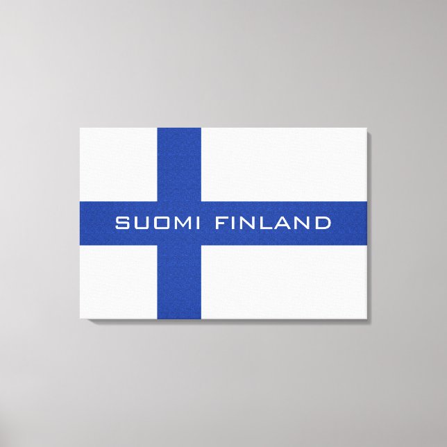 Finnish flag custom wrapped canvas (Front)