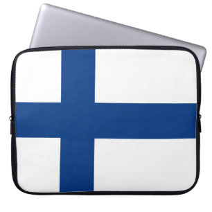 Finnish Flag (Finland) Laptop Sleeve