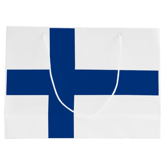 Finnish Flag (Finland) Large Gift Bag (Back)