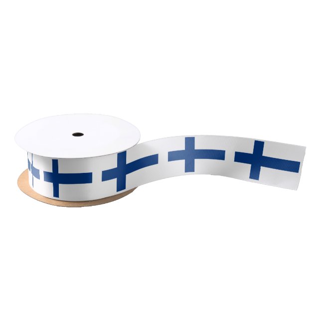Finnish Flag & Finland travel, holiday / sports Satin Ribbon (Spool)
