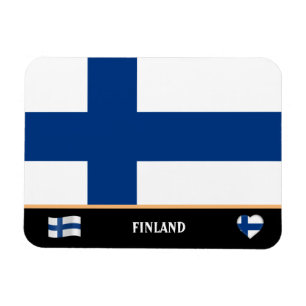 Finnish Flag & Finns country travel / Finland Magnet