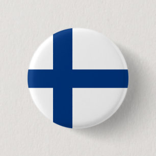 Finnish Flag, Flag of Finland 3 Cm Round Badge