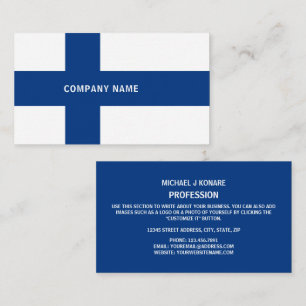 Finnish Flag, Flag of Finland Business Card