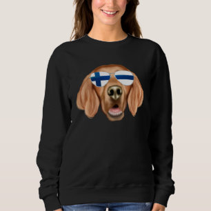 Finnish Flag Irish Setter Dog Finland Pocket Sweatshirt