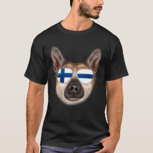 Finnish Flag Norwegian Buhund Dog Finland Pocket T-Shirt