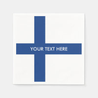 Finnish flag of Finland custom party napkins