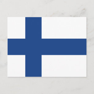 Finnish flag of Finland custom postcards