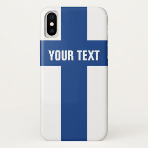 Finnish flag of Finland personalised Case-Mate iPhone Case