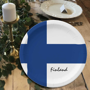 Finnish Flag plates, party, sports, Finland Paper Plate