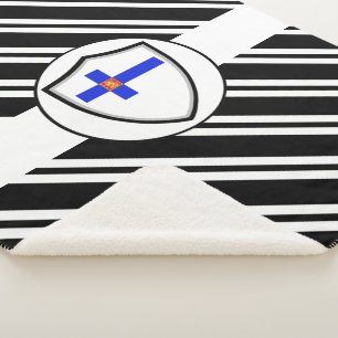 Finnish flag sherpa blanket