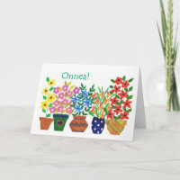 Finnish 'Flower Power' Congratulations Card