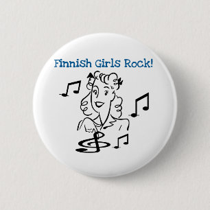 Finnish Girls Rock 6 Cm Round Badge