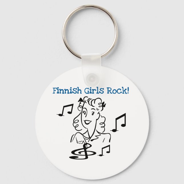 Finnish Girls Rock Key Ring (Front)