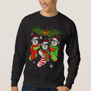 Finnish Lapphund Christmas Socks Tree Light Xmas S Sweatshirt