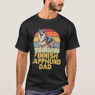 Finnish Lapphund Dog Dad Retro Vintage Funny Dogs T-Shirt