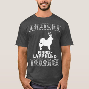 Finnish Lapphund Dog Lover Reindeer Ugly Christmas T-Shirt