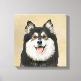 Finnish Lapphund Painting - Cute Original Dog Art Canvas Print