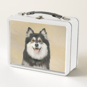 Finnish Lapphund Painting - Cute Original Dog Art Metal Lunch Box