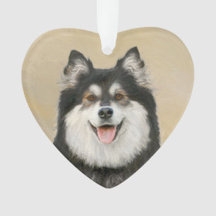 Finnish Lapphund Painting - Cute Original Dog Art Ornament