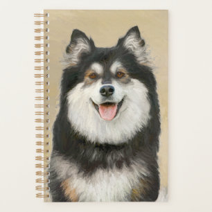 Finnish Lapphund Painting - Cute Original Dog Art Planner