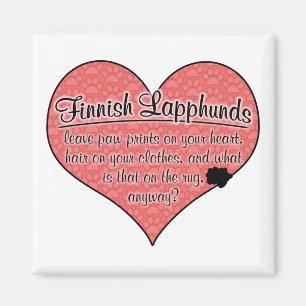 Finnish Lapphund Paw Prints Dog Humour Magnet
