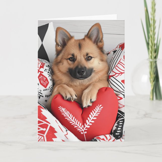 Finnish Lapphund Valentine Card (Front)