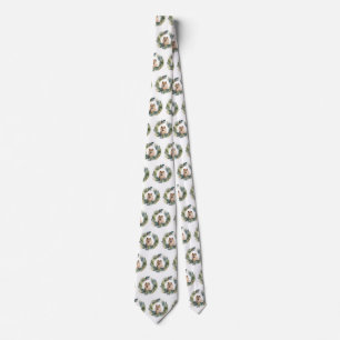 Finnish lappund Christmas Wreath Festive Pup Tie