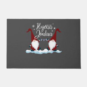 Finnish Merry Christmas Finland Gift Tee Hyvaa Jou Doormat