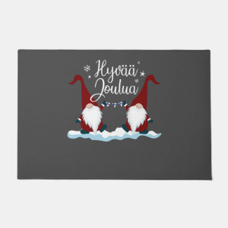 Finnish Merry Christmas Finland Gift Tee Hyvaa Jou Doormat