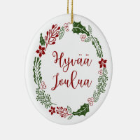 Finnish Merry Christmas Wreath, Hyvää joulua