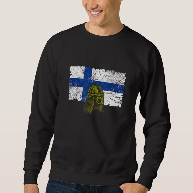 Finnish Scandinavia Finn Finland Susi Suomi Lapp H Sweatshirt (Front)