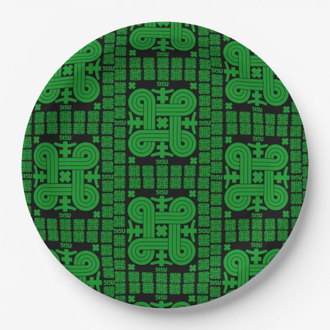 Finnish Sisu Art Paper Plate (Front)