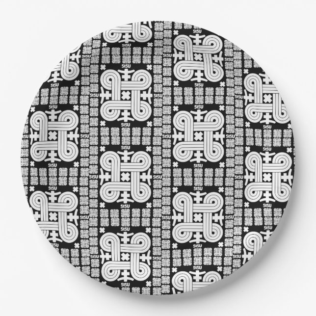 Finnish Sisu Art Paper Plate (Front)