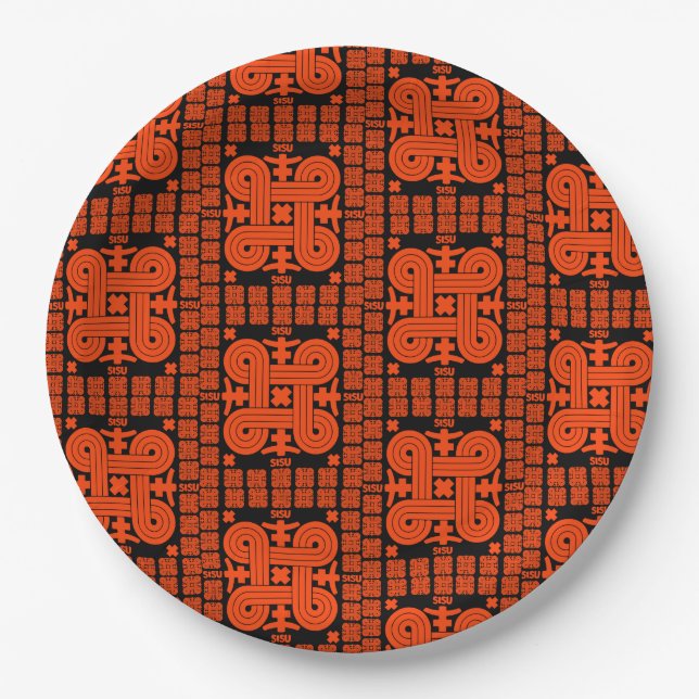 Finnish Sisu Art Paper Plate (Front)