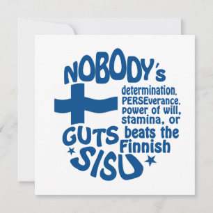 Finnish SISU invitation - customise!