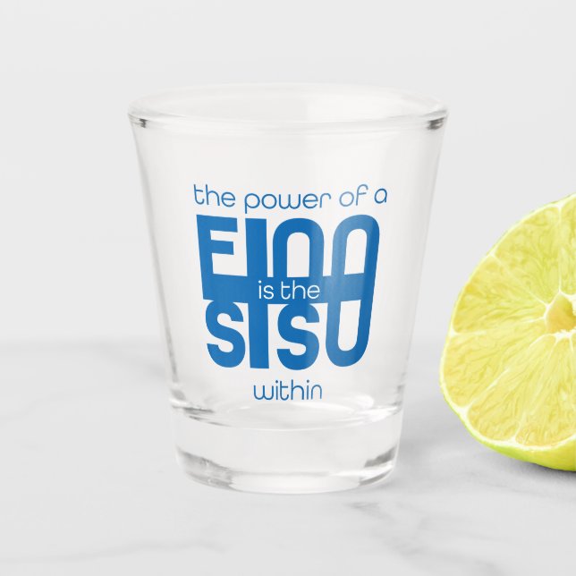 Finnish Sisu Shot Glass (Front)