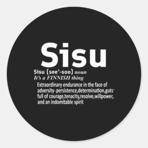 Finnish Sisufinland Sisufinns Sisusisu Definition Classic Round Sticker