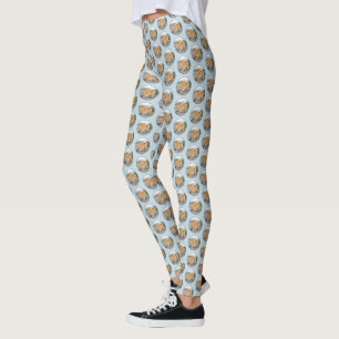 Finnish Spitz at Seashore Painting - Dog Art Leggings