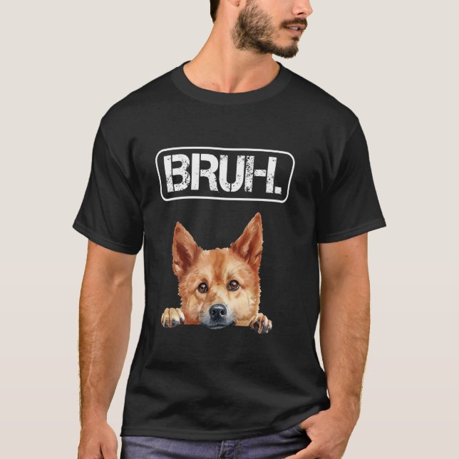 Finnish Spitz Bruh Funny Dog Lover T-Shirt (Front)