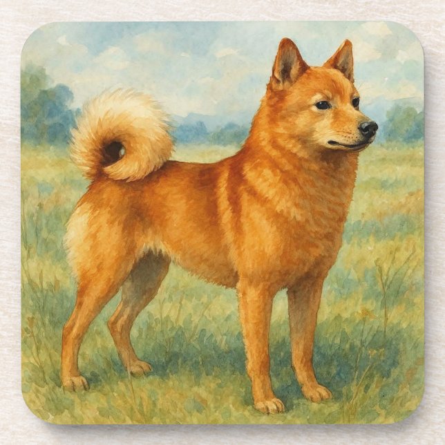 Finnish Spitz Coaster (Front)