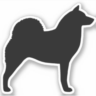 Finnish Spitz Dog Silhouette Cool Canine Black