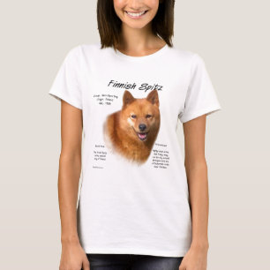 Finnish Spitz History Design T-Shirt