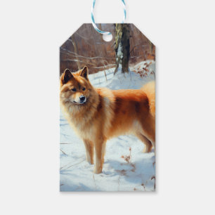 Finnish Spitz Let It Snow Christmas Gift Tags