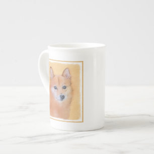 Finnish Spitz Painting - Cute Original Dog Art Bone China Mug