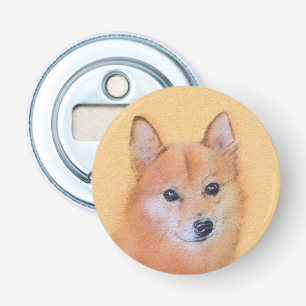 Finnish Spitz Painting - Cute Original Dog Art Bottle Opener