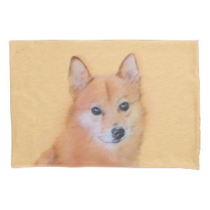 Finnish Spitz Painting - Cute Original Dog Art Pillowcase