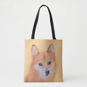 Finnish Spitz Painting - Cute Original Dog Art Tote Bag