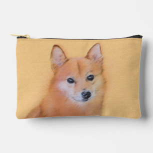 Finnish Spitz Painting Cute Original Pet Dog Art Accessory Pouch