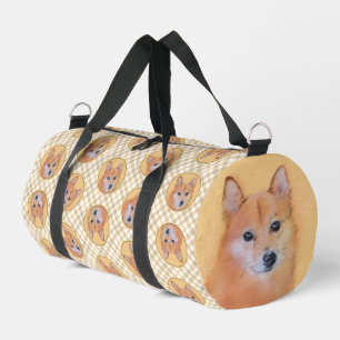 Finnish Spitz Painting Cute Original Pet Dog Art Duffle Bag