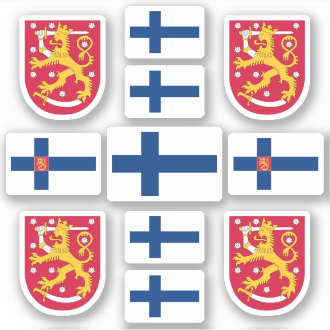 Finnish state symbols / coat of arms and flag (Front)